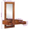vidaXL Wall Mirror Honey Glass, Solid Acacia Wood Medium Mirror