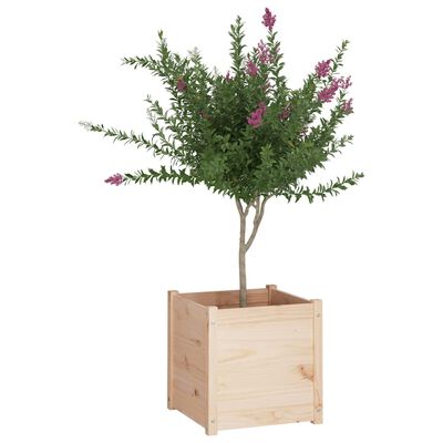 vidaXL Garden Planters 2 pcs 19.7"x19.7"x19.7" Solid Wood Pine
