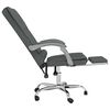 vidaXL Massage Office Chair Dark Grey Polyester Adjustable