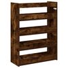 vidaXL Shoe Rack Smoked Oak Engineered Wood Slim Shoe Rack Rectangular