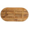 vidaXL Table Top Oak Solid mango wood Medium Table Top Oval Rustic