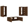 vidaXL TV Wall Cabinet Brown oak Engineered wood Large TV Wall Cabinet