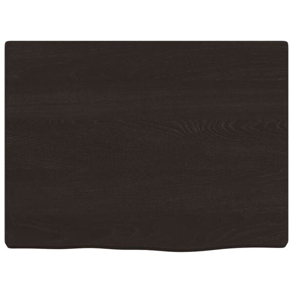 vidaXL Bathroom Countertop Dark Brown 15.7x11.8x0.8" Treated Solid Wood
