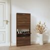 vidaXL Shoe Cabinet Brown oak Engineered wood 23.2 x 6.7 x 59.1 in