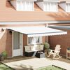 vidaXL Retractable Awning Manual White 157.48" x 118.11" fabric