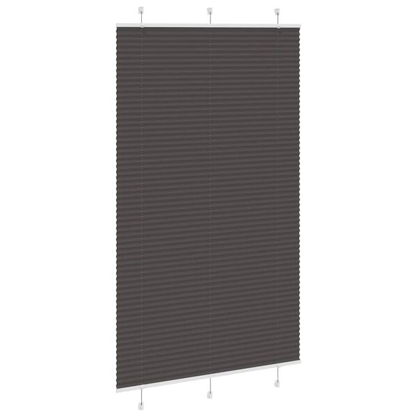 vidaXL Pleated Blind Black 100% Polyester 47.2 x 78.7 in