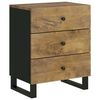 vidaXL Bedside Cabinet Honey Brown, Black