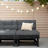 vidaXL Middle Sofa Black, Anthracite