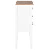 vidaXL Sideboard Brown and white Solid wood Medium Sideboard