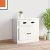 vidaXL Sideboard High gloss white Engineered wood Sideboard Rectangular