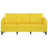 vidaXL 3-seater Sofa Light Yellow Fabric (100% polyester) 3-seater