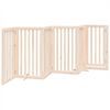 vidaXL Dog Gate Set of 6 Natural wood Poplar wood
