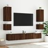 vidaXL TV Wall Cabinet Set of 2 Brown Oak Engineered wood Medium