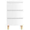 vidaXL Bed Cabinet Set of 2 High gloss white