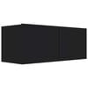 vidaXL TV Cabinet Black 31.5x11.8x11.8" Engineered Wood