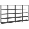 vidaXL Storage Shelf 5-Tier Black 111.8x15.0x66.9" Plastic (4x147684)