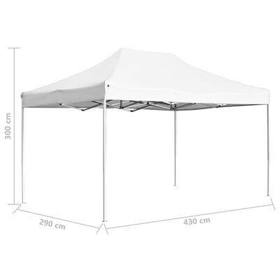 vidaXL Professional Folding Party Tent Aluminum 14.8'x9.8' White