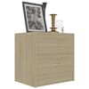 vidaXL Bedside Cabinet Sonoma Oak Engineered Wood Bedside Cabinet