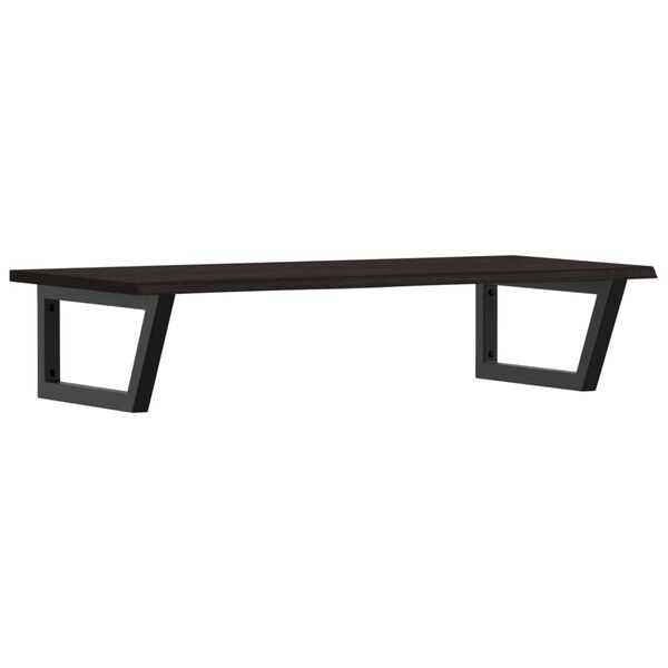 vidaXL Basin Shelf Wall Mounted Steel and Solid Wood Oak