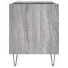 vidaXL Record Cabinet Grey Sonoma Engineered wood and iron Standard