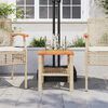 vidaXL Garden Table Beige Poly Rattan Small UV-resistant materials