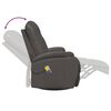 vidaXL Rocking Massage Chair Anthracite Faux leather, metal, plywood Large