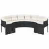 vidaXL Patio Sofa Black (Sofa), Cream white (Cushions)