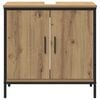 vidaXL Bathroom Furniture Set with Shelf 2 pcs Brown Engineered wood