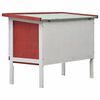 vidaXL Rabbit Hutch Red Solid Pine Wood One Size Adjustable Armrests