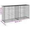 vidaXL Gabion Basket Silver Galvanized Iron 78.7x19.7x39.4 in