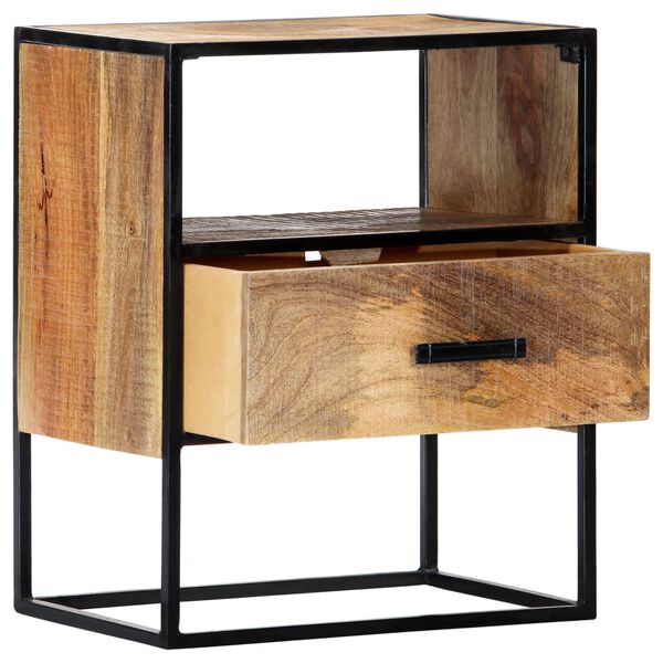 vidaXL Nightstand Brown and Black