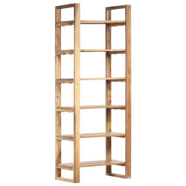 vidaXL Bookshelf 23.6"x15"x63" Solid Acacia Wood