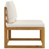 vidaXL Garden Lounge Set Cream Solid Acacia Wood Modular