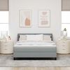 vidaXL Box Spring Bed with Mattress Light gray 55.1" x 74.8" fabric