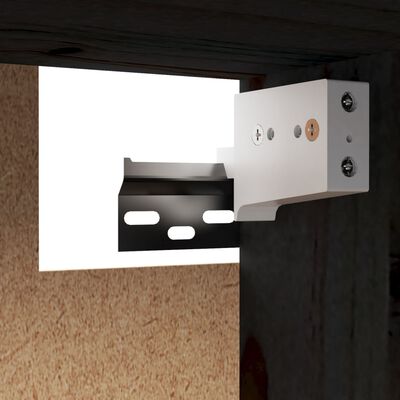 vidaXL Wall Cabinets 2 pcs Black 17.7"x11.8"x13.8" Solid Wood Pine