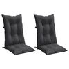 vidaXL Highback Chair Cushion Set of 2 Melange Anthracite 100% Polyester