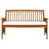 vidaXL Garden Bench Warm Acacia Solid Acacia wood 57.9 in Ergonomic