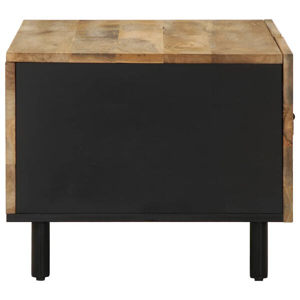 vidaXL Coffee Table Black Solid rough mango wood, iron