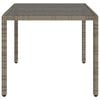 vidaXL Garden Table Grey PE rattan 59.1 x 35.4 x 29.5 in