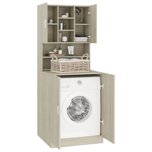 vidaXL Washing Machine Cabinet Sonoma Oak (808389+808398)