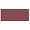 vidaXL Side Awning Red Polyester 70.9 x 196.9 in Retractable