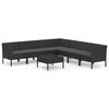 vidaXL Garden Lounge Set Black