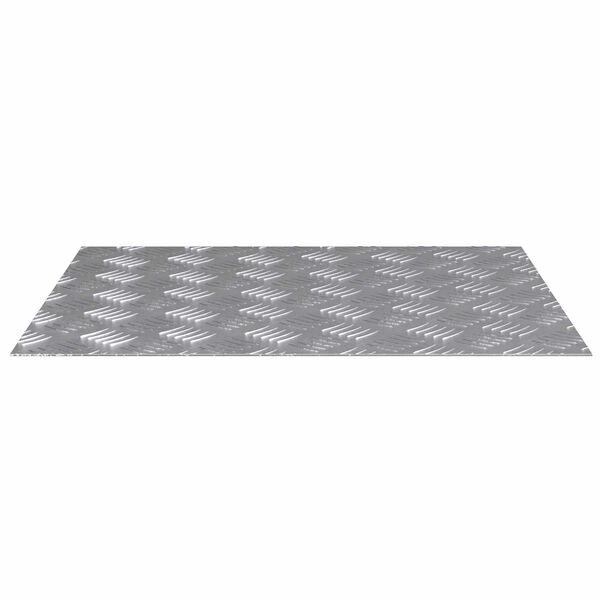 vidaXL Stair Tread Rectangular 2 pcs Silver 23.62 x 19.69 in Aluminium