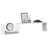 vidaXL Wall Shelf Set of 2 High Gloss White Engineered Wood Medium