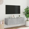 vidaXL TV Wall Cabinet Concrete Gray Engineered Wood Medium