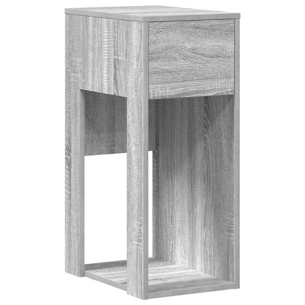 vidaXL Computer Tower Stand Grey Sonoma Engineered wood Compact