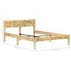 vidaXL Bed Frame Reclaimed wood color Solid reclaimed wood, Steel