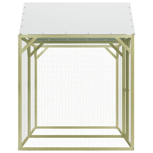 vidaXL Chicken Cage Green and silver