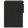 vidaXL Bedside Cabinet Set of 2 Black Engineered Wood Medium Storage