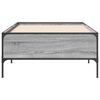 vidaXL Bed Frame Grey Sonoma Engineered wood, metal, plywood Small Single
